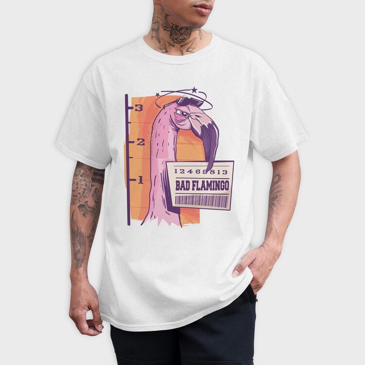 Bad Flamingo, Tricou Barbati (Unisex)