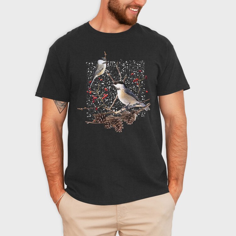 Chickadee Bird, Tricou Barbati (Unisex)