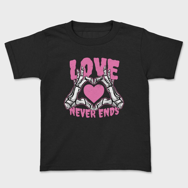 Love Never Ends Skeleton, Tricou Copii