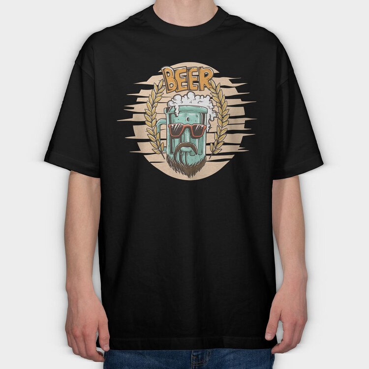Beer Beard Bash, Tricou Oversize Barbati (Unisex)