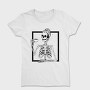 Skull Messy Bun Coffee, Tricou Femei
