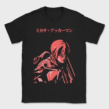 Mikasa Akkerman Red, Tricou Barbati (Unisex)