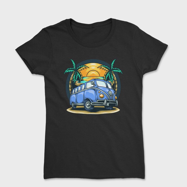 Beach Bus Vibes, Tricou Femei