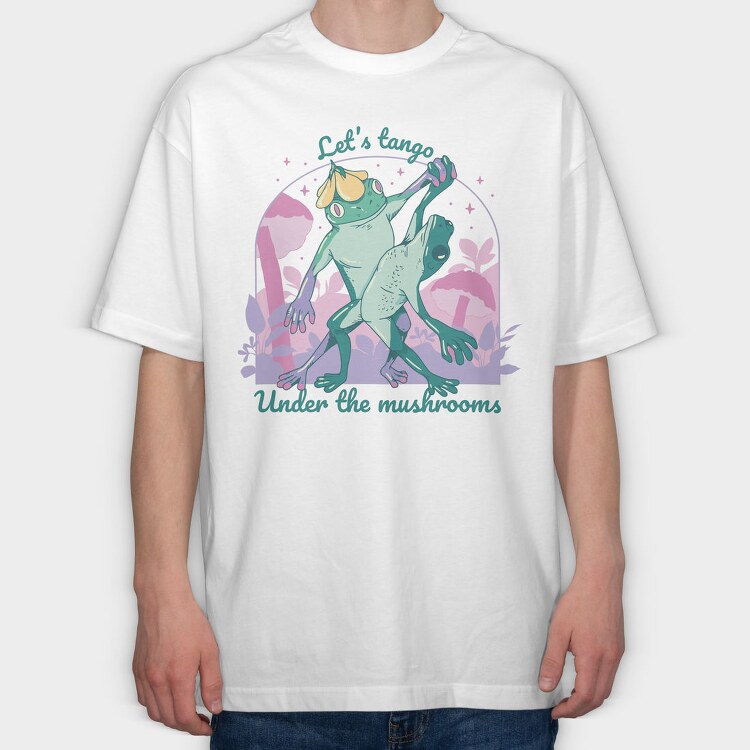 Frogs Dancing Tango Cottagecore, Tricou Oversize Barbati (Unisex)