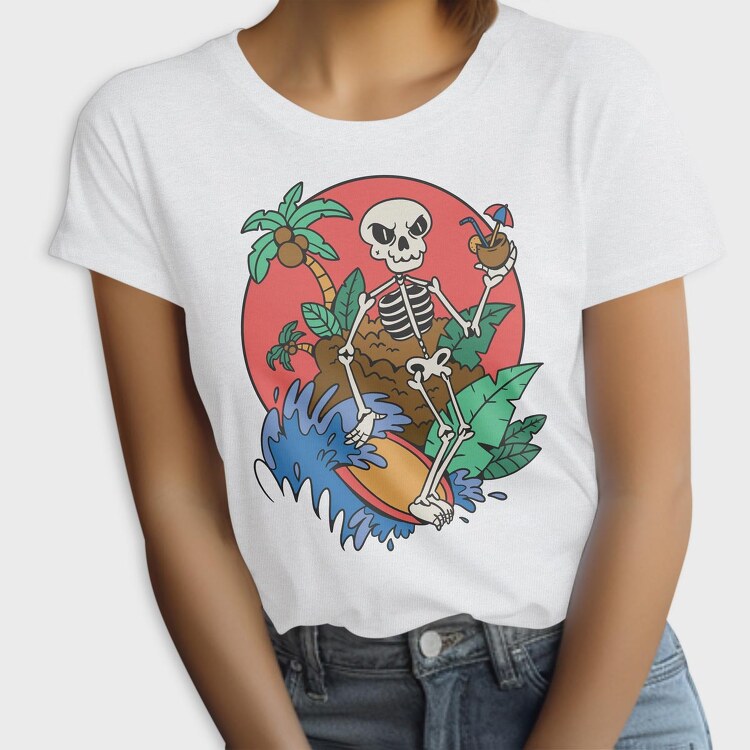 Surfing Skeleton, Tricou Femei