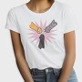 Cat Paws Playing Rock Paper Scissors, Tricou Femei