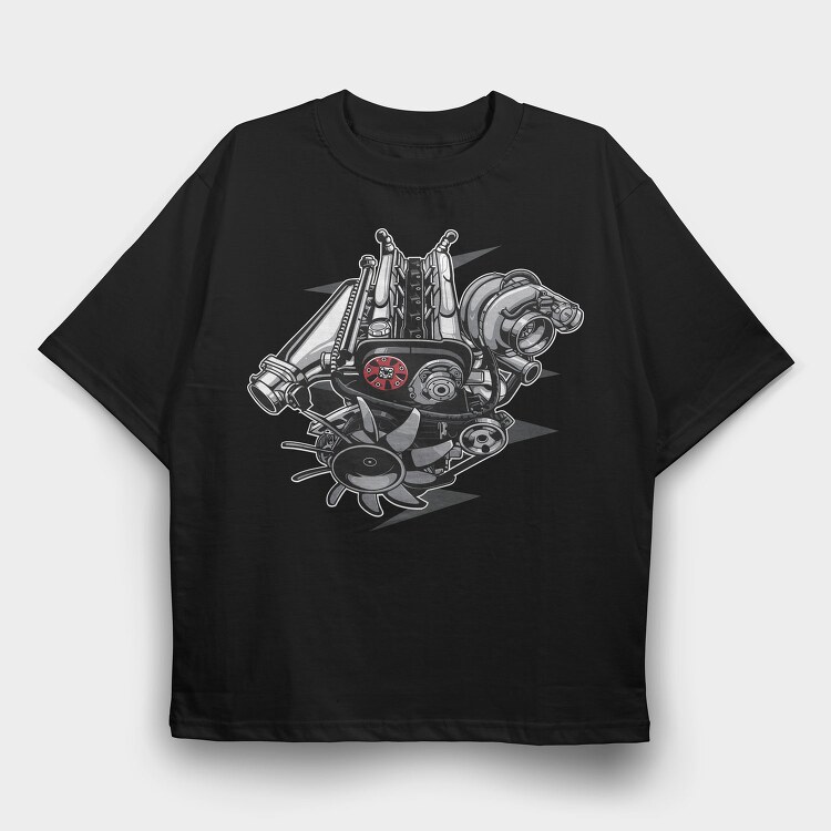 Motor Detail, Tricou Oversize Barbati (Unisex)