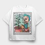 Inhale The Good Weed Skeleton Skull, Tricou Oversize Barbati (Unisex)