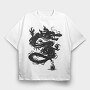 Ink Dragon, Tricou Oversize Barbati (Unisex)
