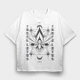 Inner Lotus Flower Monochrome Tote, Tricou Oversize Barbati (Unisex)
