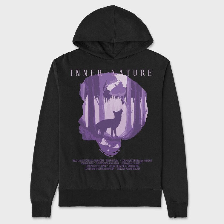 Inner Nature Werewolf Film Poster 2, Hanorac Oversize Barbati (Unisex)