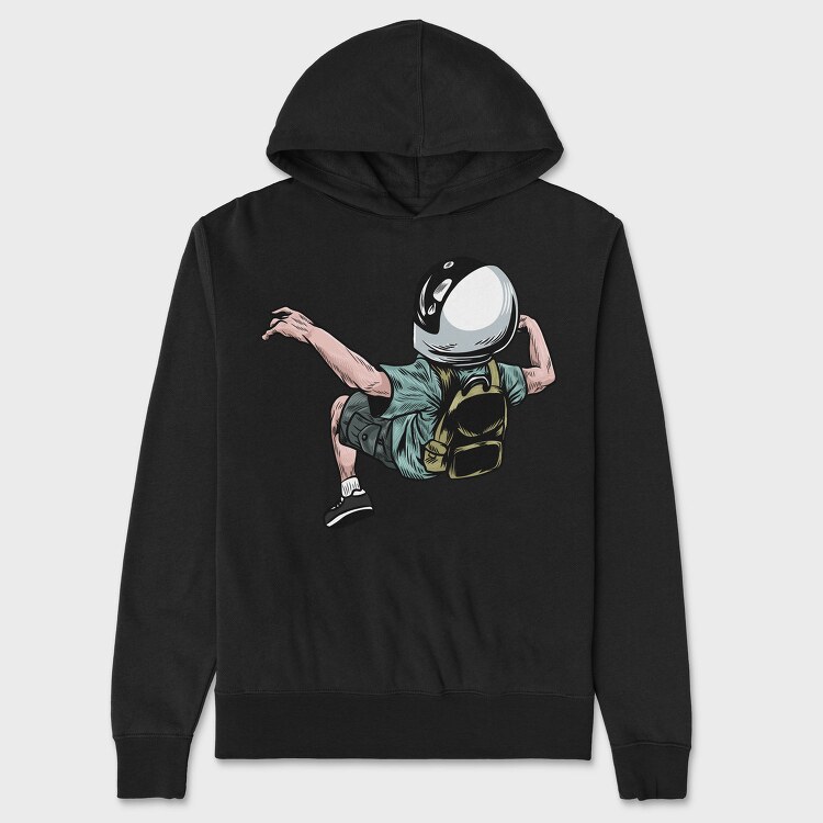 Astronaut Jump, Hanorac Oversize Barbati (Unisex)