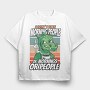 Introvert Cartoon Dinosaur Coffee, Tricou Oversize Barbati (Unisex)