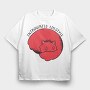 Introverted Cat, Tricou Oversize Barbati (Unisex)