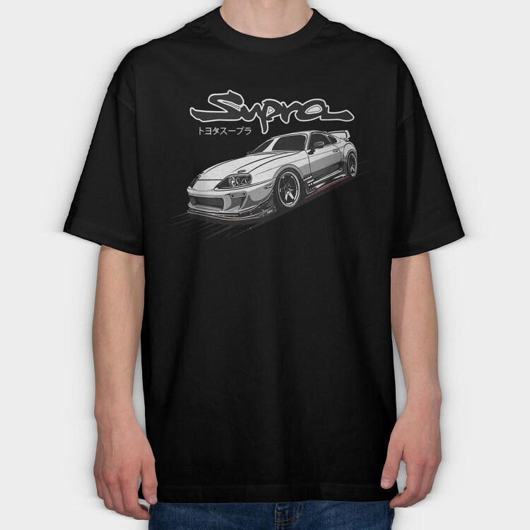 White Supra, Tricou Oversize Barbati (Unisex)