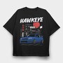 Jdm Subaru Wrx Stance Red Skyline, Tricou Oversize Barbati (Unisex)