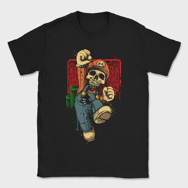 Mario Skull Fist, Tricou Barbati (Unisex)