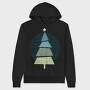 Retro Christmas Tree, Hanorac Oversize Barbati (Unisex)