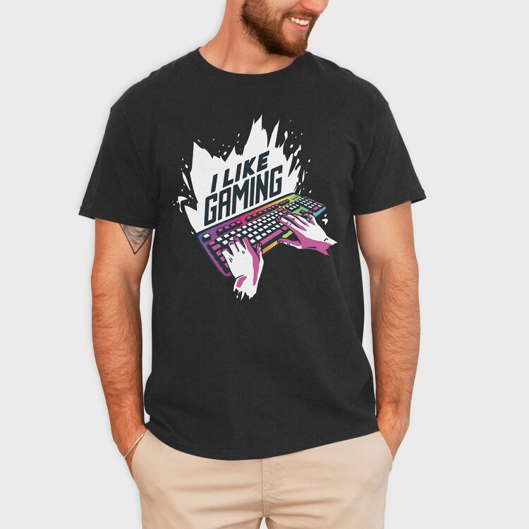 I Like Gaming Keyboard, Tricou Barbati (Unisex)