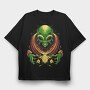 Alien Grin, Tricou Oversize Barbati (Unisex)
