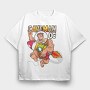 Caveman Rocket Ship, Tricou Oversize Barbati (Unisex)
