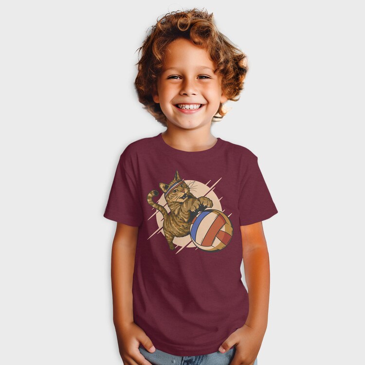 Cat Playing Volleyball, Tricou Copii