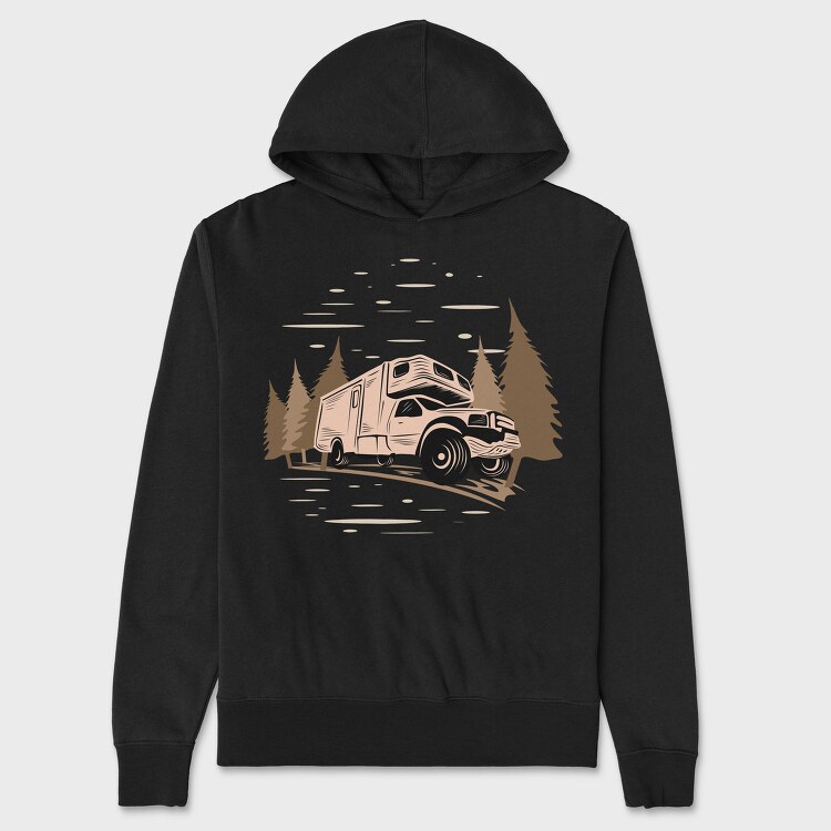 Camper Road Trip, Hanorac Oversize Barbati (Unisex)