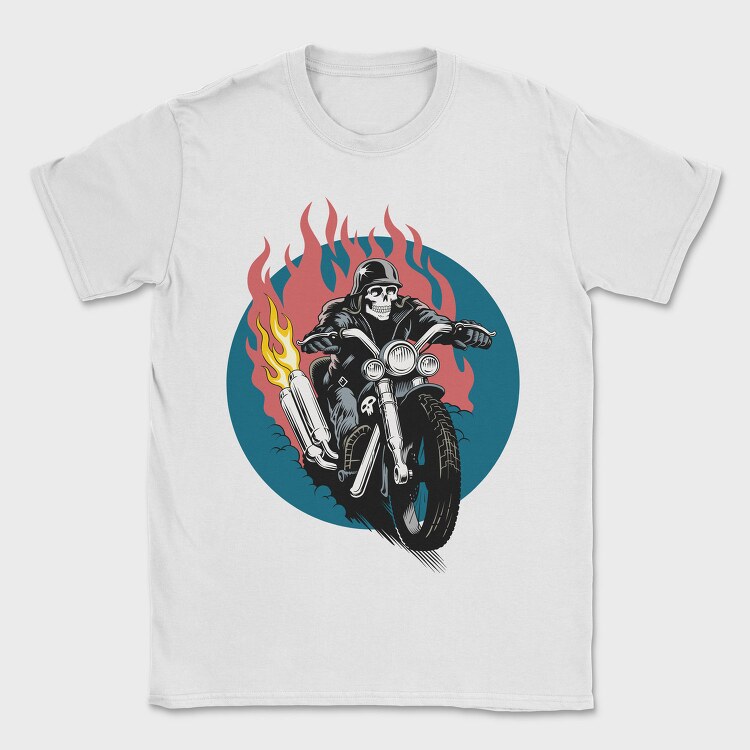 Burning Skull Rider, Tricou Barbati (Unisex)