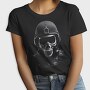 Militar Skull Monochrome, Tricou Femei