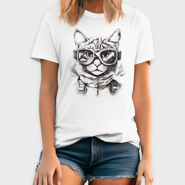 Cat Galsses Draw, Tricou Barbati (Unisex)