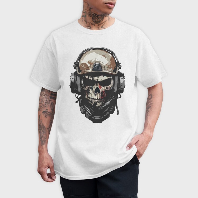 Military Skull, Tricou Barbati (Unisex)