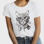 Cat Galsses Draw, Tricou Femei