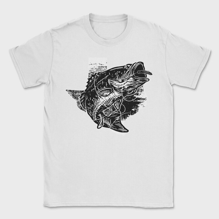 Bass Fish Hook, Tricou Barbati (Unisex)