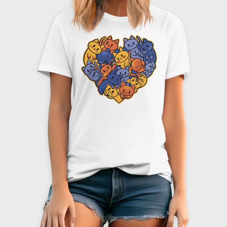 Heart of Cats, Tricou Barbati (Unisex)