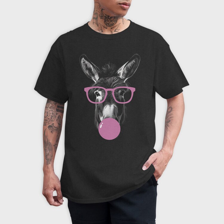 Donkey Monochrome Bubblegum, Tricou Barbati (Unisex)
