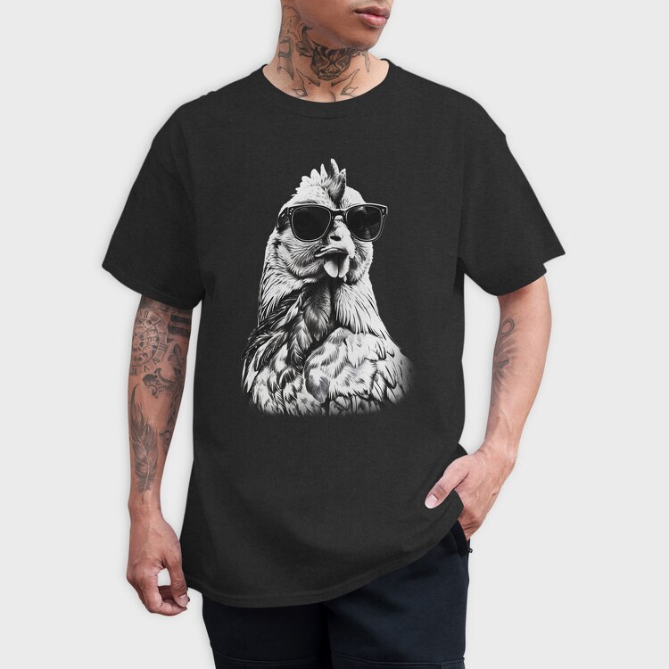 Chicken Monochrome Sunglases, Tricou Barbati (Unisex)