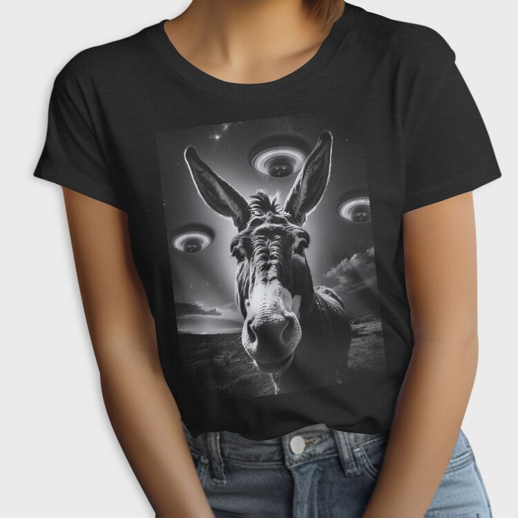 Donkey Ufo Monochrome, Tricou Femei