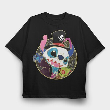Pirate Pup Skull, Tricou Oversize Barbati (Unisex)