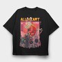 Bunny Warrior Vibes, Tricou Oversize Barbati (Unisex)