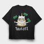 Cat Boss Life, Tricou Oversize Barbati (Unisex)