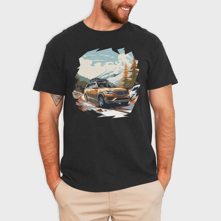 Winter Suv Car, Tricou Barbati (Unisex)