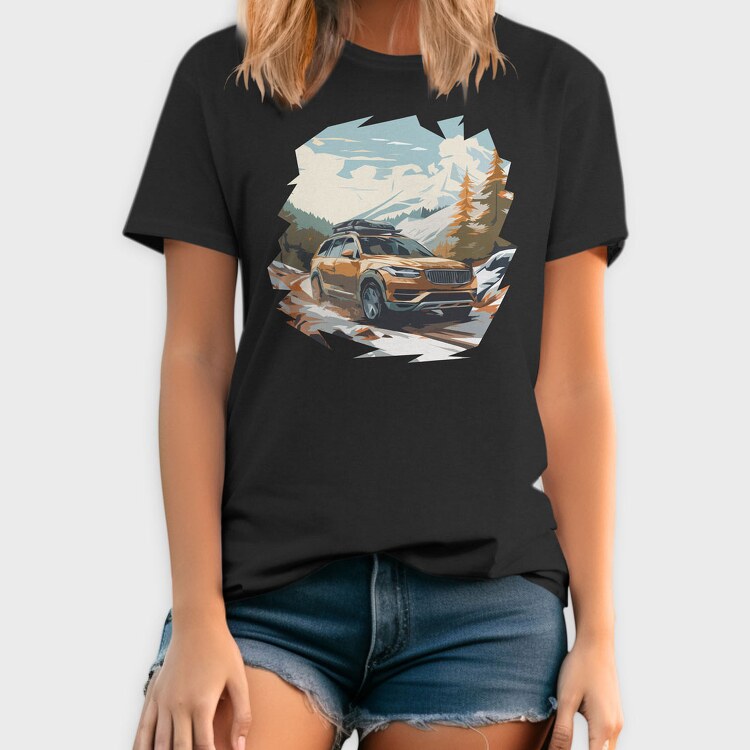 Winter Suv Car, Tricou Barbati (Unisex)