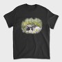 Cat Sleeping in Flower Field, Tricou Barbati (Unisex)