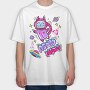 Cat Astronaut Meow, Tricou Oversize Barbati (Unisex)