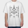 Inner Lotus Flower Monochrome Tote, Tricou Oversize Barbati (Unisex)