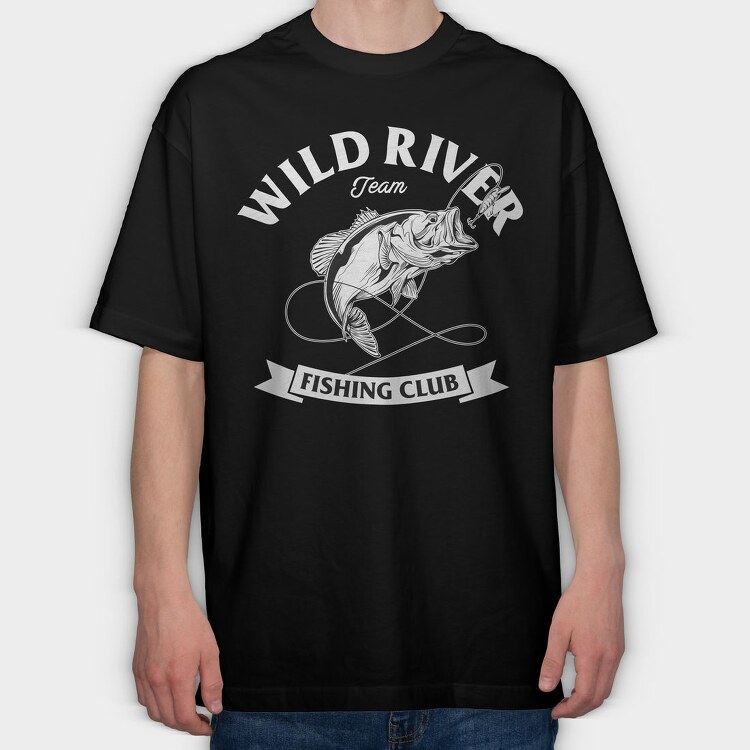 Fishing Club Bass, Tricou Oversize Barbati (Unisex)