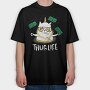 Cat Boss Life, Tricou Oversize Barbati (Unisex)