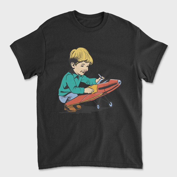 Kid Plane Vintage, Tricou Barbati (Unisex)