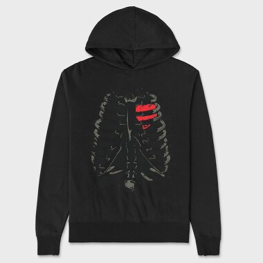 Ribs Heart Tattoo, Hanorac Oversize Barbati (Unisex)