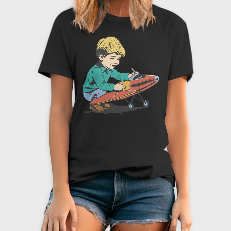 Kid Plane Vintage, Tricou Barbati (Unisex)
